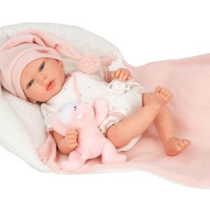 REBORN 40 CM ARIEL ROSA C/MANTA 98191
