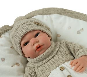 REBORN 40 CM NOA BEIGE C/MANTA 98216