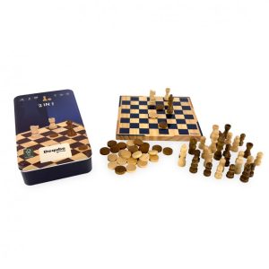 AJEDREZ DAMAS CAJA DE METAL 940D00326